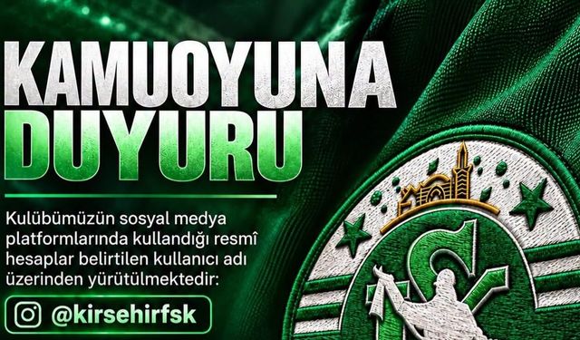 Kırşehir Spor Adına Açılan Hesaplara Sıkı Takip