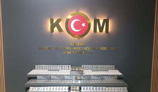 Kırşehir’de durdurulan araçtan 460 paket gümrük kaçağı sigara çıktı