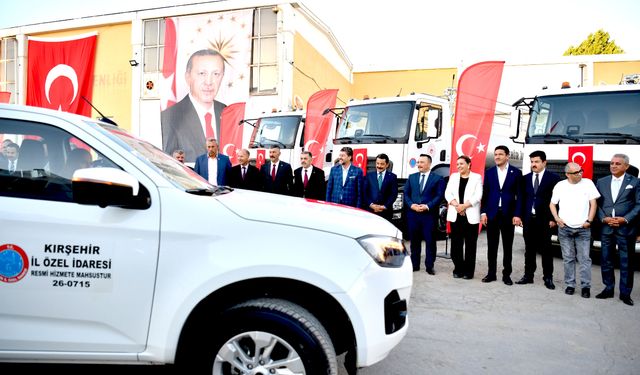 Kırşehir’de hizmet filosu yenilendi: 36 yeni araç sahaya indi