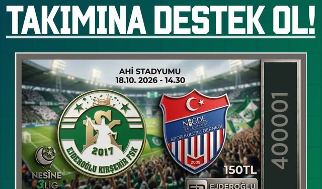 Kırşehir FSK Maç Biletleri Ahi Stadyumu’nda Satışta