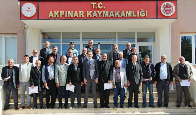 Köylere Hizmet Götürme Birliği toplandı, muhtarlara teşekkür belgesi verildi