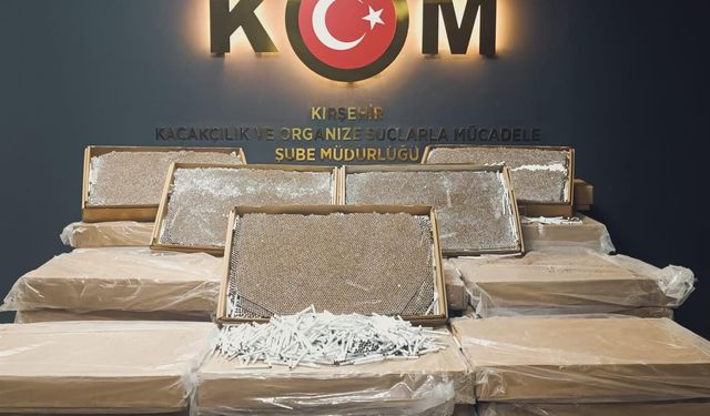 Kırşehir’de kaçakçılık operasyonu 221 bin 400 dal ele geçirildi