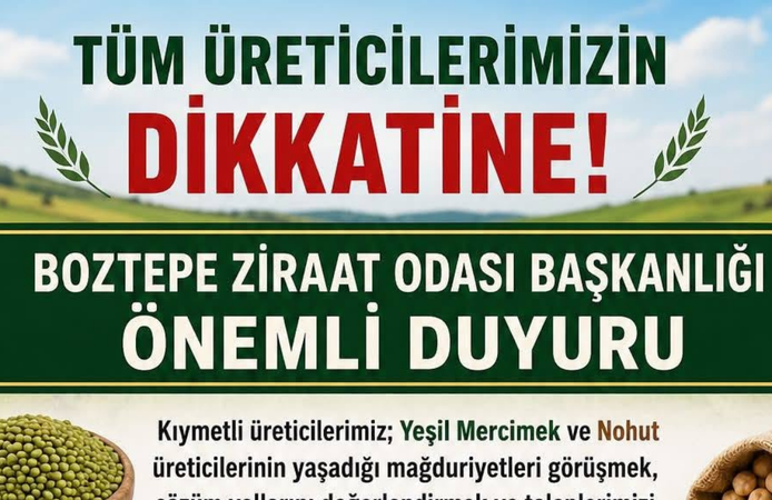 Boztepe'de üretici buluşması gerçekleşecek