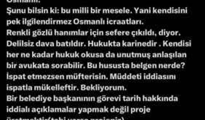 Padişah torunundan Osmanlı’yı eleştiren Yılmaz Büyükerşen’e tepki