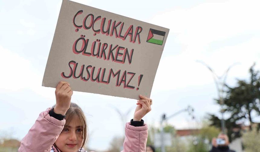 Kırşehir’de İsrail’in Filistin saldırıları protesto edildi