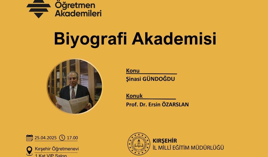 Kırşehir’de biyografi perdesi aralanıyor: Bir gazetecinin hikâyesi anlatılacak