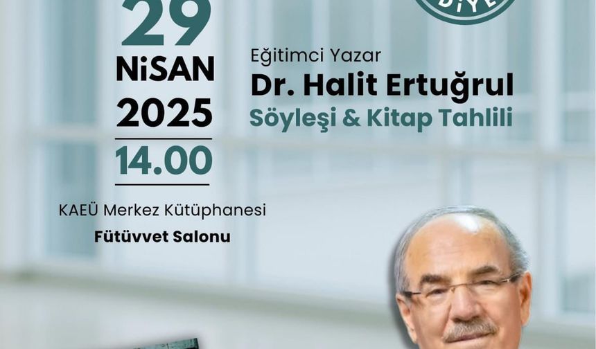 Kırşehir’de sessizlik bozuluyor: Yazar Halit Ertuğrul gençlerle buluşuyor