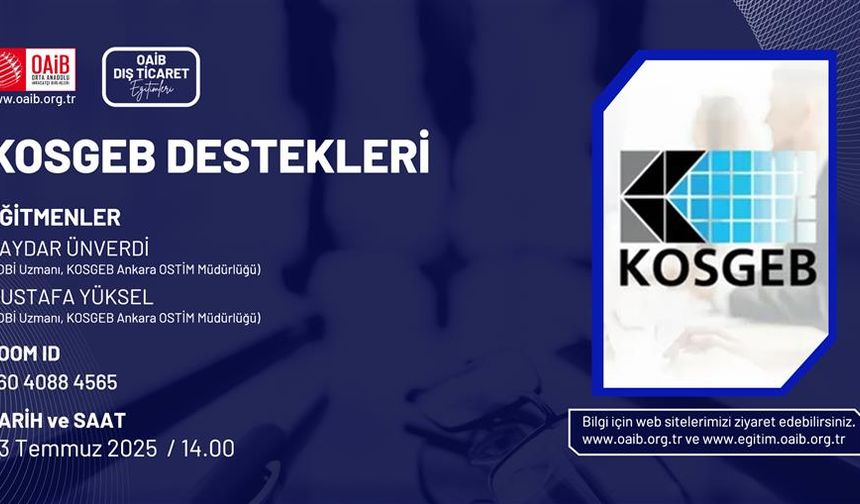 KOBİ’lere rehber olacak destekler anlatılacak