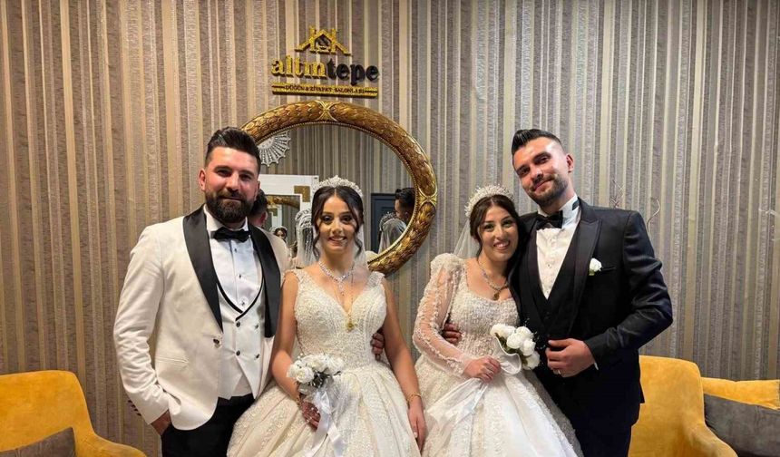 Kardeşler Çifte Düğünle Bacanak ve Elti Oldu