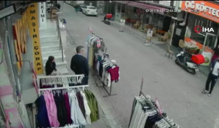 Depremde yaşanan panik kamerada