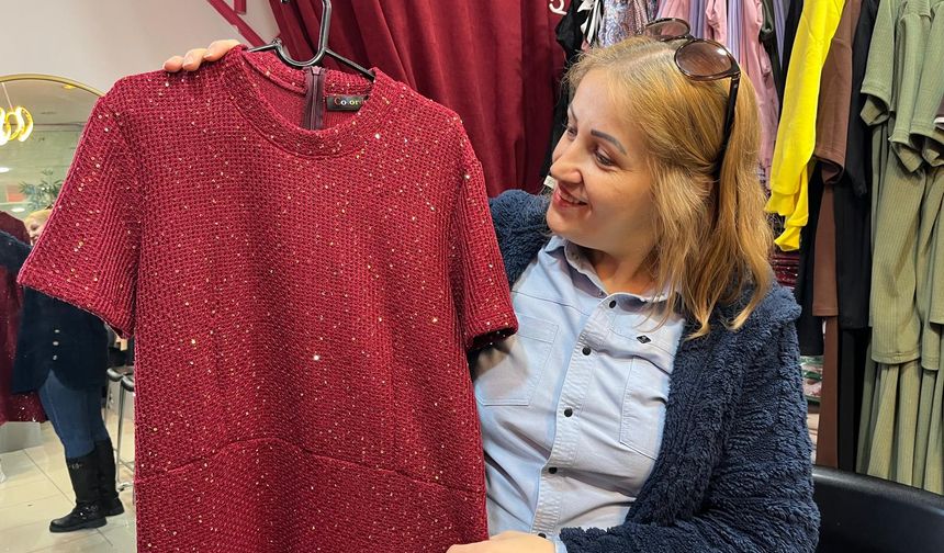 Kırşehir’de Yılbaşına özel kıyafetler kadınların ilgi odağı oldu!