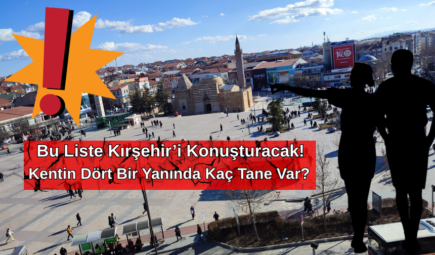 Bu liste Kırşehir’i konuşturacak! Kentin dört bir yanında kaç tane var?