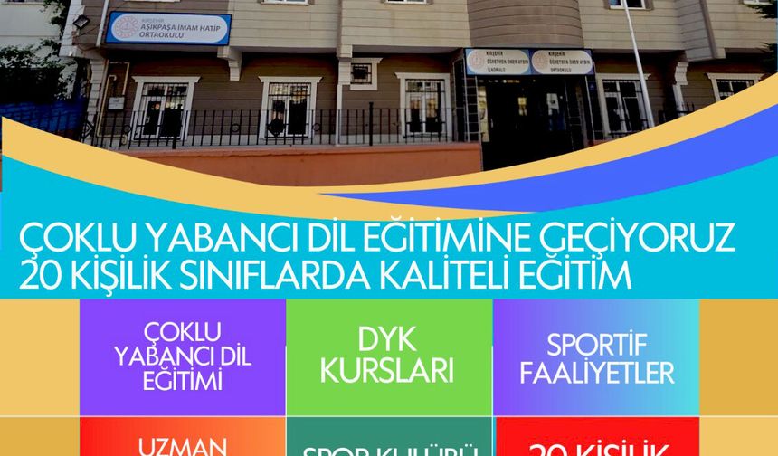 Aşıkpaşa İmam Hatip Ortaokulu'ndan eğitimde yeni dönem!