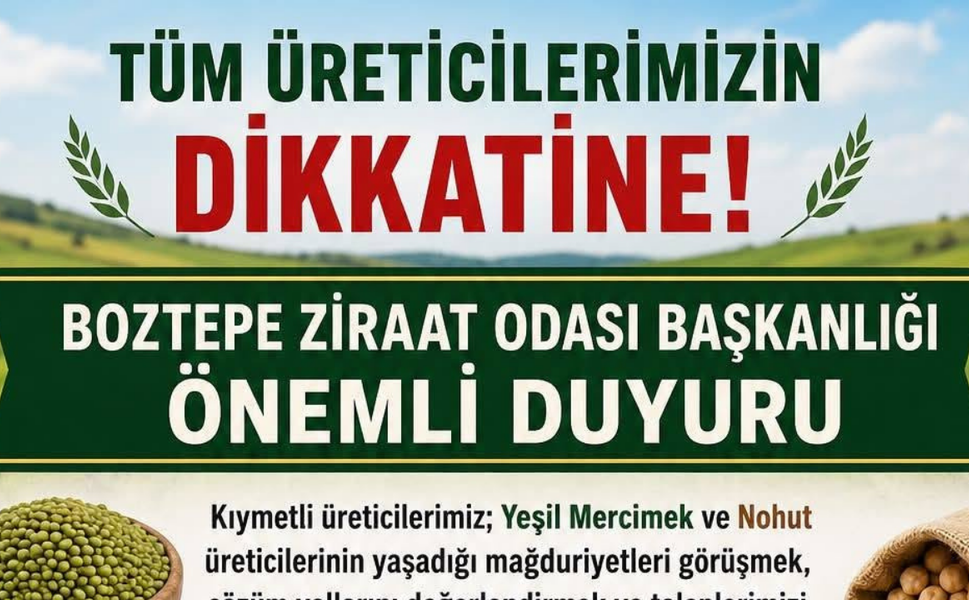 Boztepe'de üretici buluşması gerçekleşecek