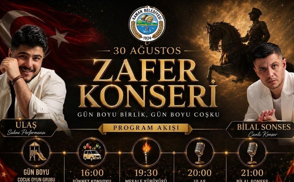 Kaman’da 30 Ağustos Zafer Bayramı coşkusu yaşanacak