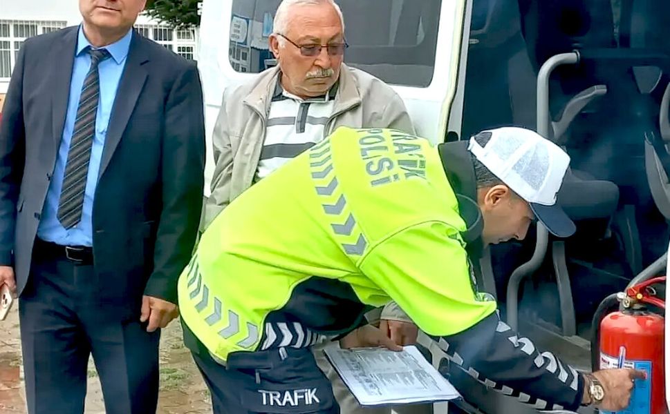Kaman’da okul servislerine yönelik güvenlik uygulaması