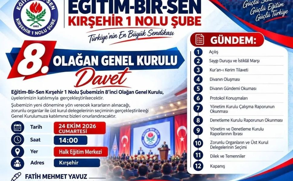 Genel Kurul Heyecanı: Tarih ve Saat Belli Oldu!