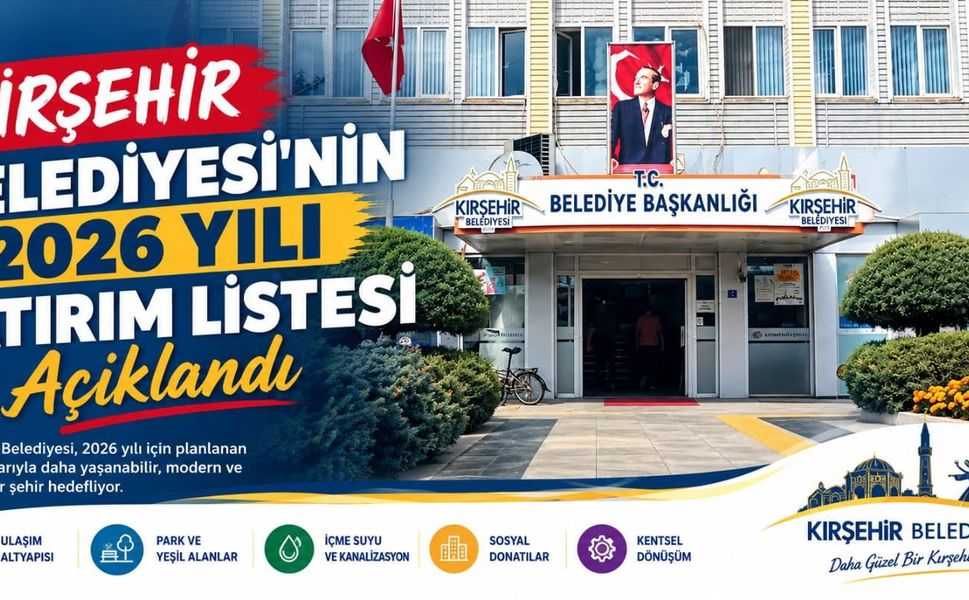 Kırşehir Belediyesinin 2026 Yatırım Listesi Açıklandı