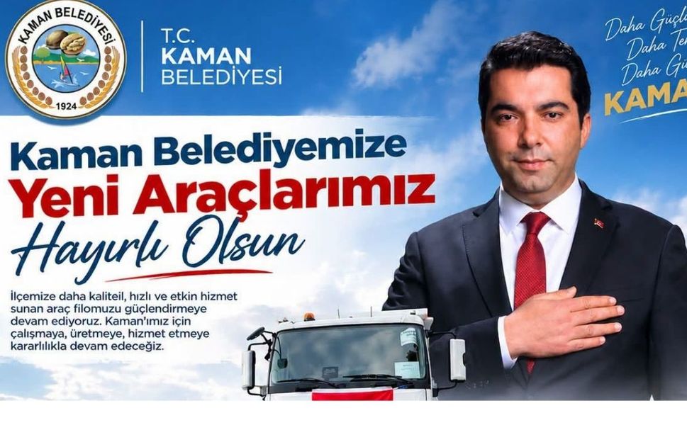 Kırşehir Kaman Belediyesinin araç filosuna 3 yeni araç katıldı