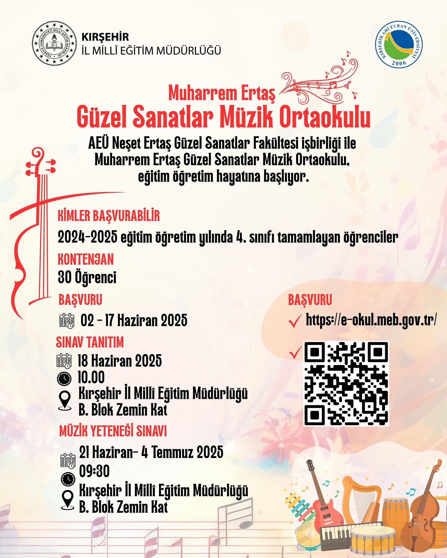 Yeni Güzel Sanatlar Ortaokulu Öğrenci Alımına Hazırlanıyor