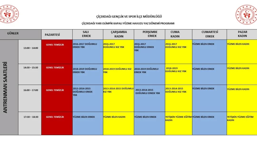 Çiçekdağı Yüzme