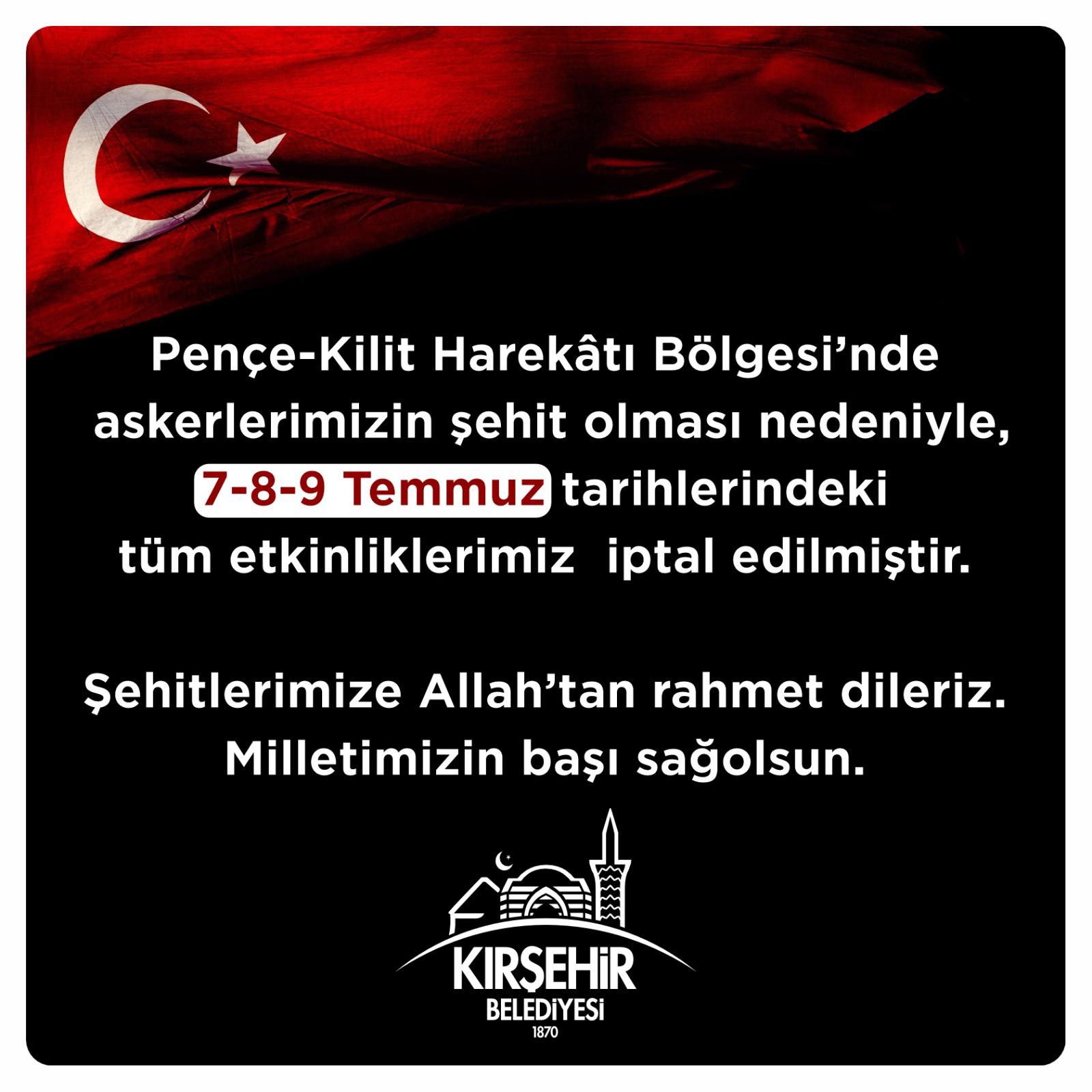 Etkinlikler Iptal Edildi