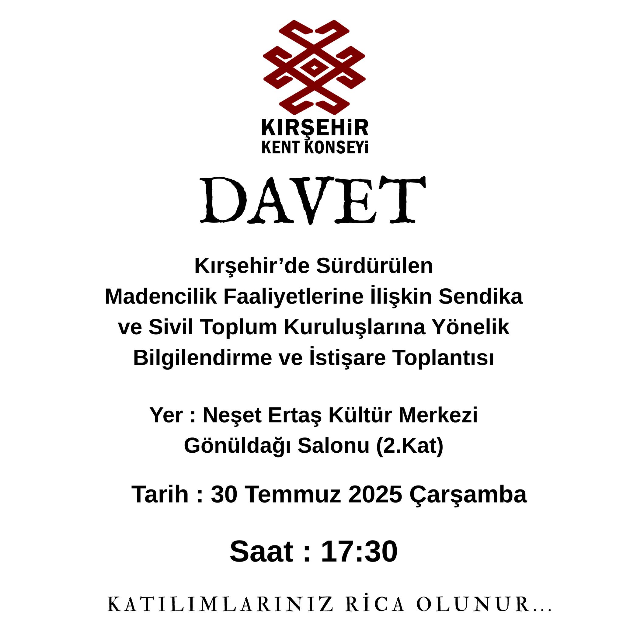 Kırşehir’de Toprağın Ve Suyun Geleceği Için Geniş Katılımlı Toplantı Düzenlenecek1