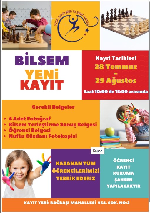 Bilim Ve Sanat Merkezi Kayıtları Başladı