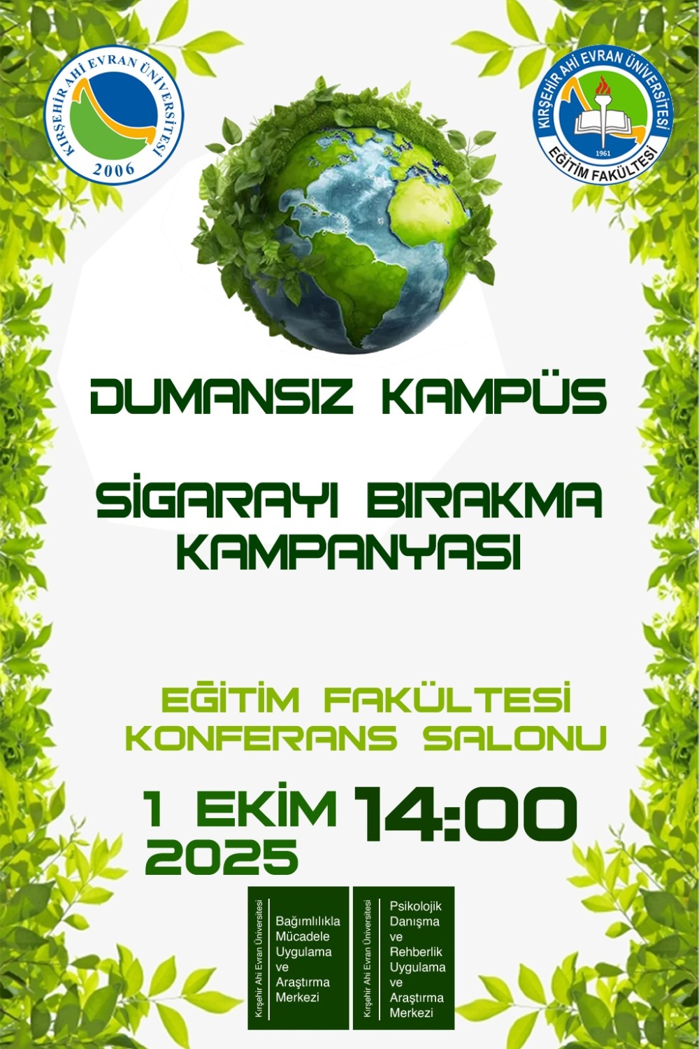 Kırşehir Ahi Evran Üniversitesi’nde Dumansız Kampüs Için Önemli Adım
