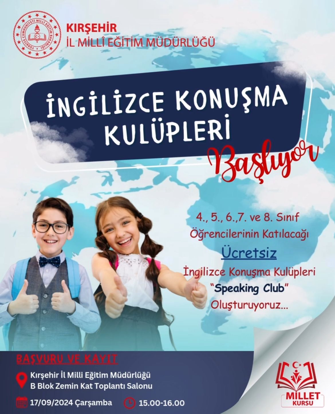 Kırşehir’de Öğrencilere İngilizce Konuşma Fırsatı