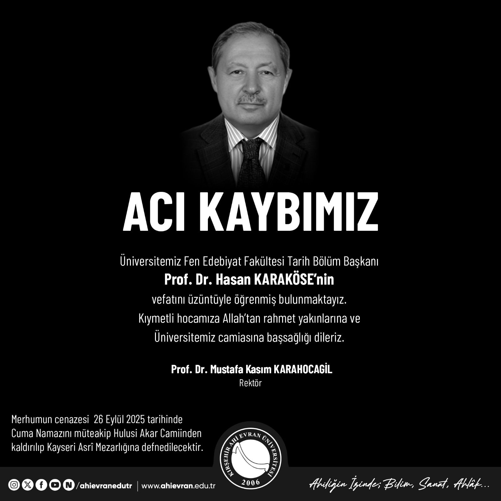 Tarih Bölümü Bir Değerini Kaybetti (1)