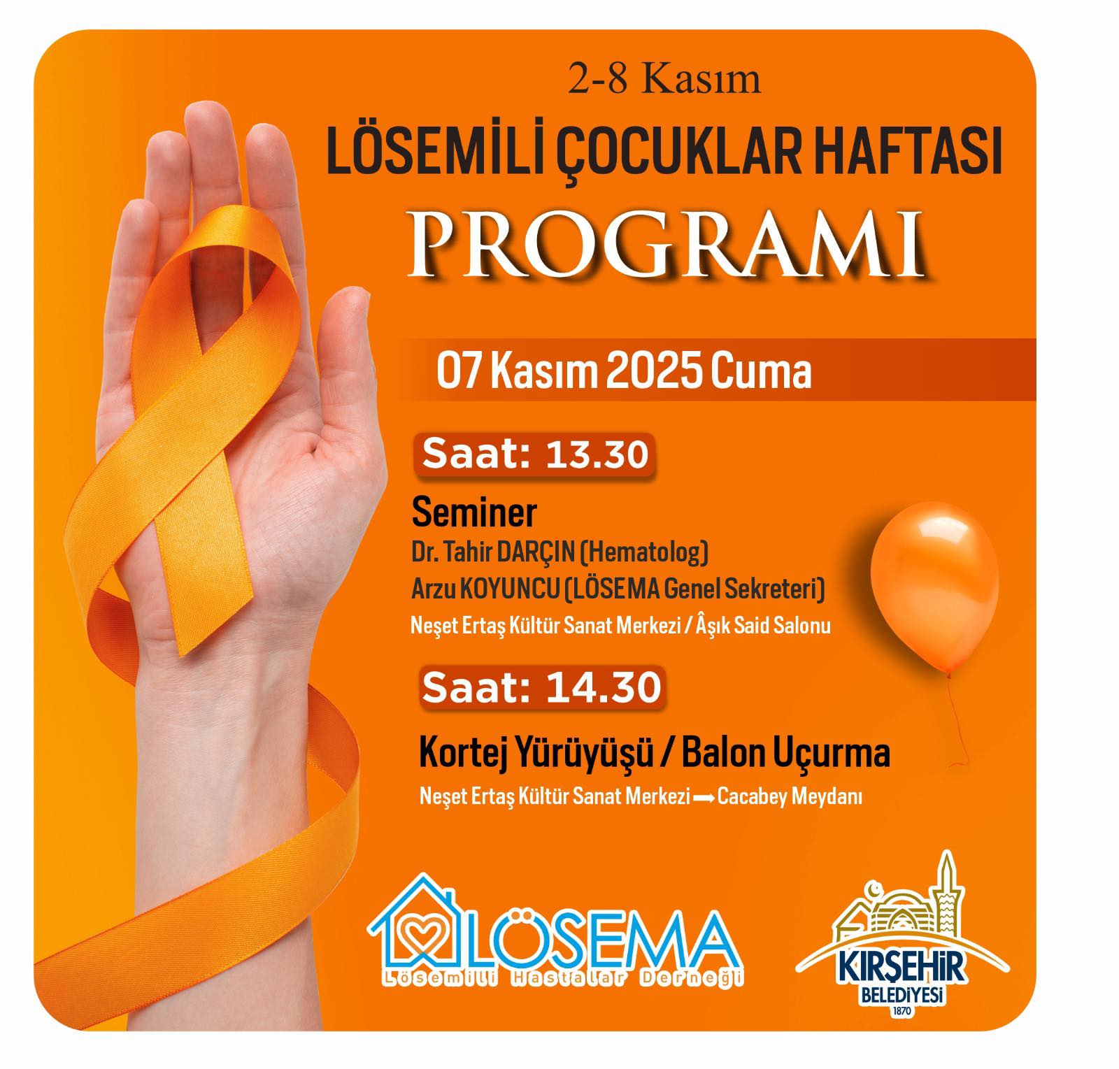 Kırşehir’de Umudun Rengi Turuncu