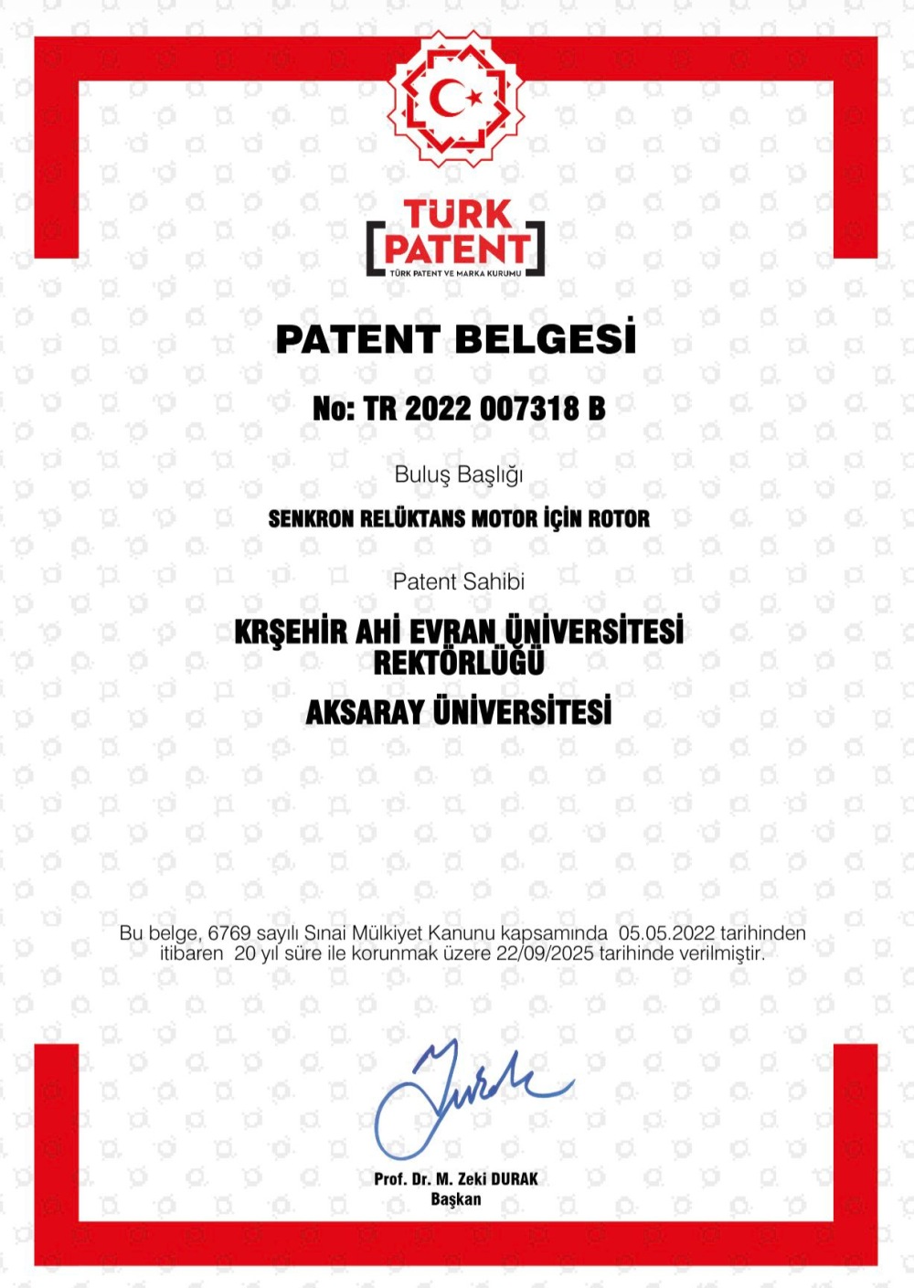 Özdil’in Buluşu Patentle Tescillendi