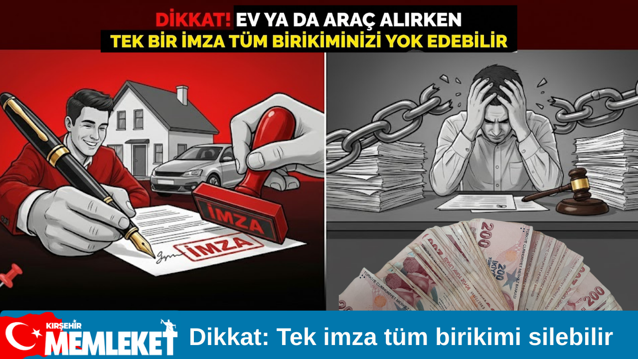 Dikkat Tek Imza Tüm Birikimi Silebilir