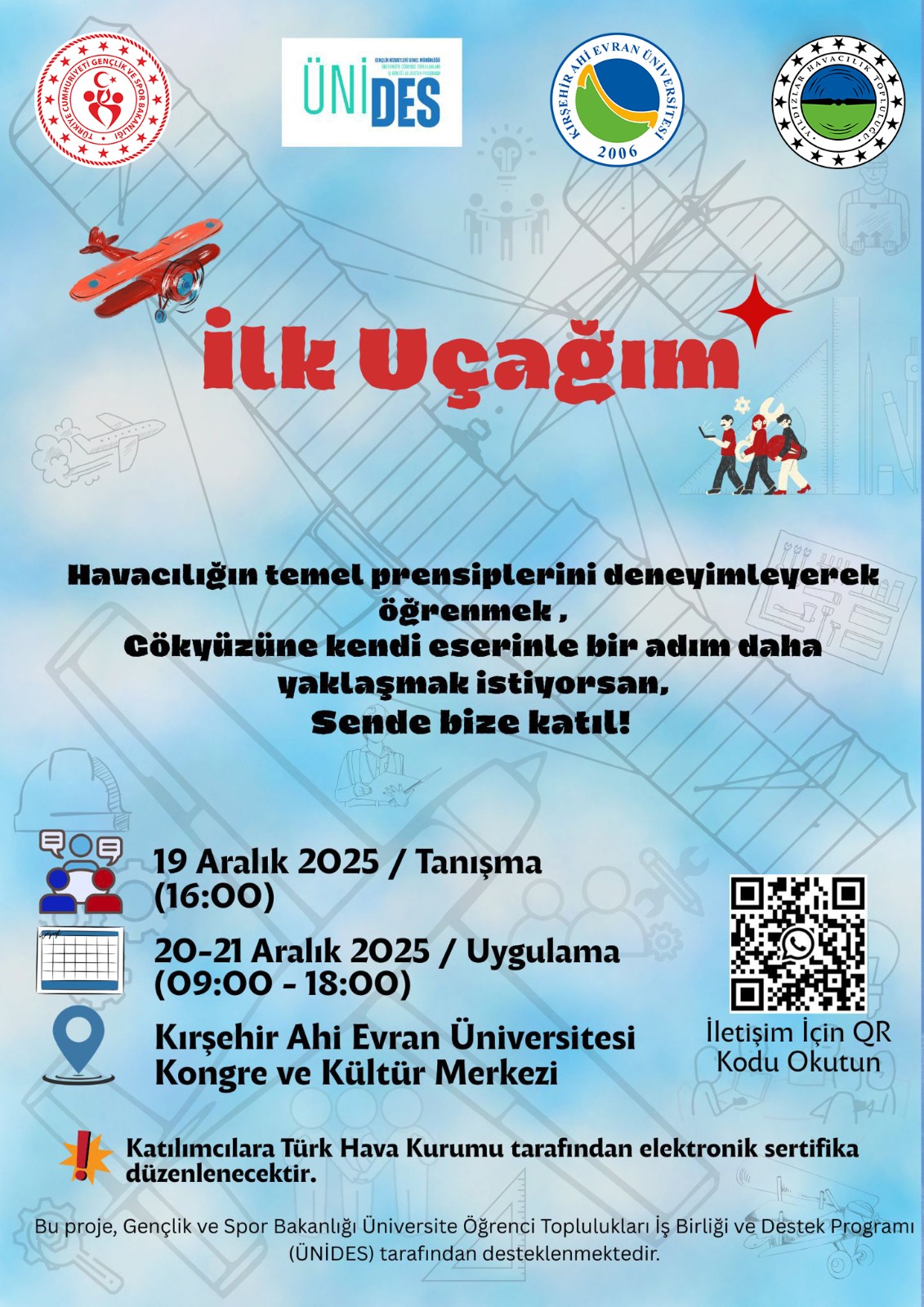 Kırşehir’de Gençler Havacılıkla Gökyüzüne Yaklaşacak