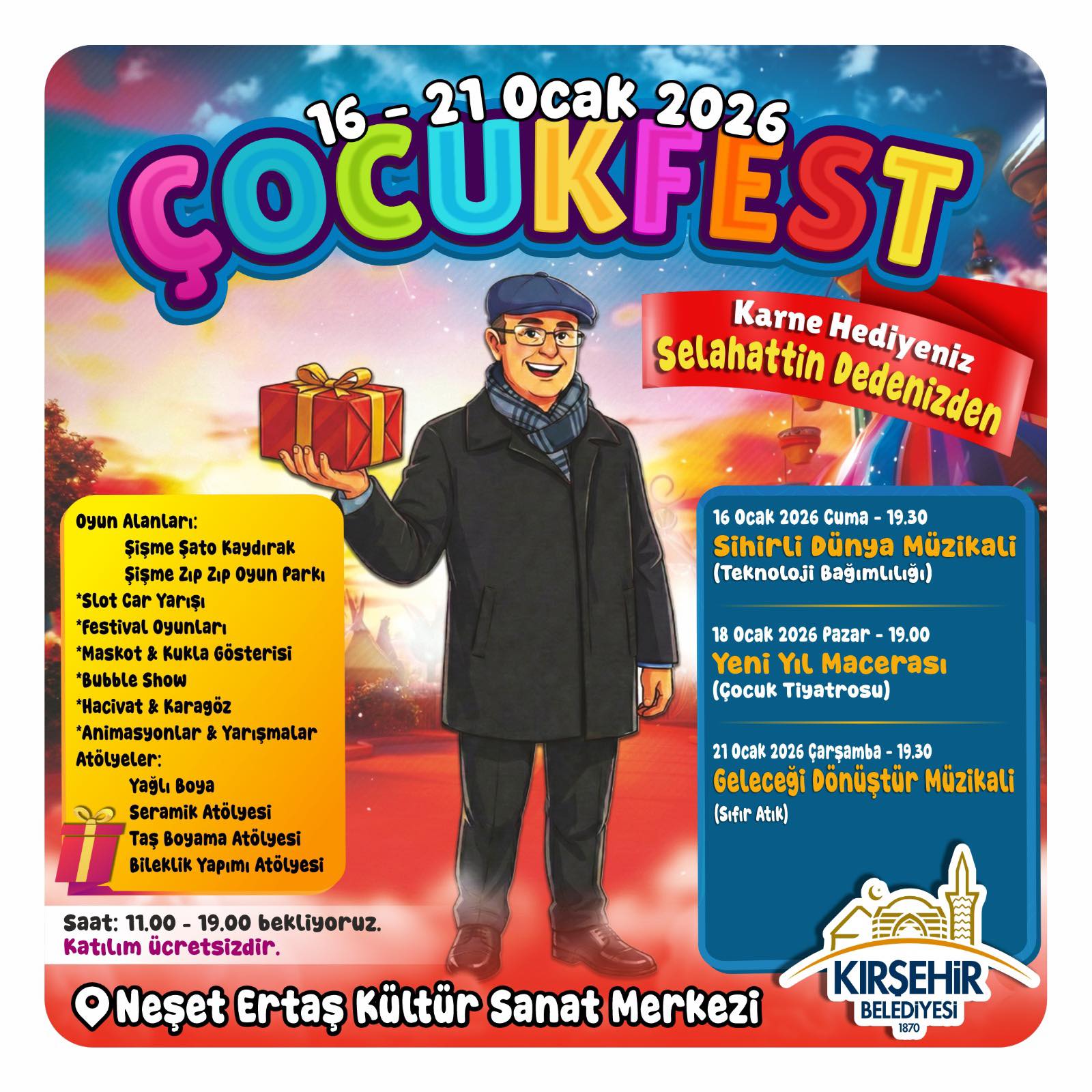 Eğlence, Atölye, Tiyatro… Kırşehir’de Çocukfest Heyecanı