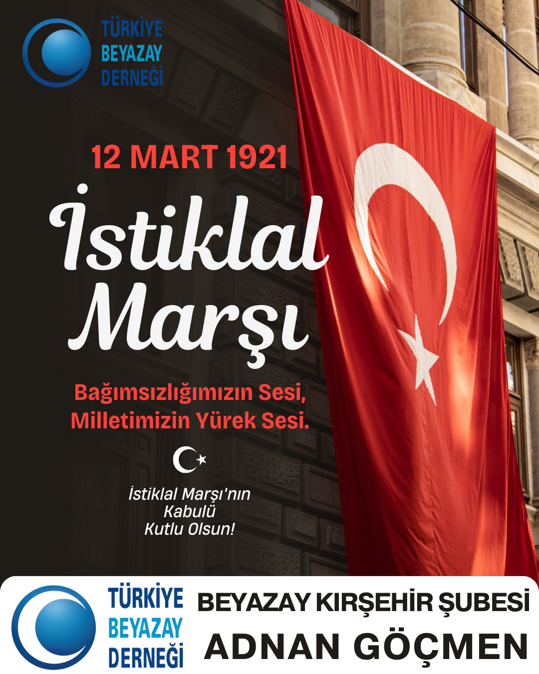 Kırmızı Çarpıcı 12 Mart İstiklal Marşı'nın Kabulü Instagram Gönderisi (1)