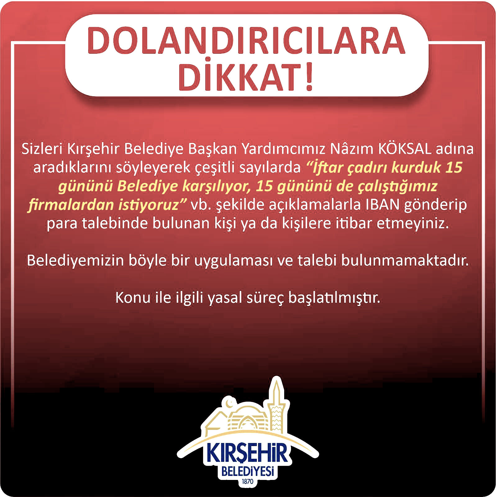 Kırşehir Belediyesi’nden