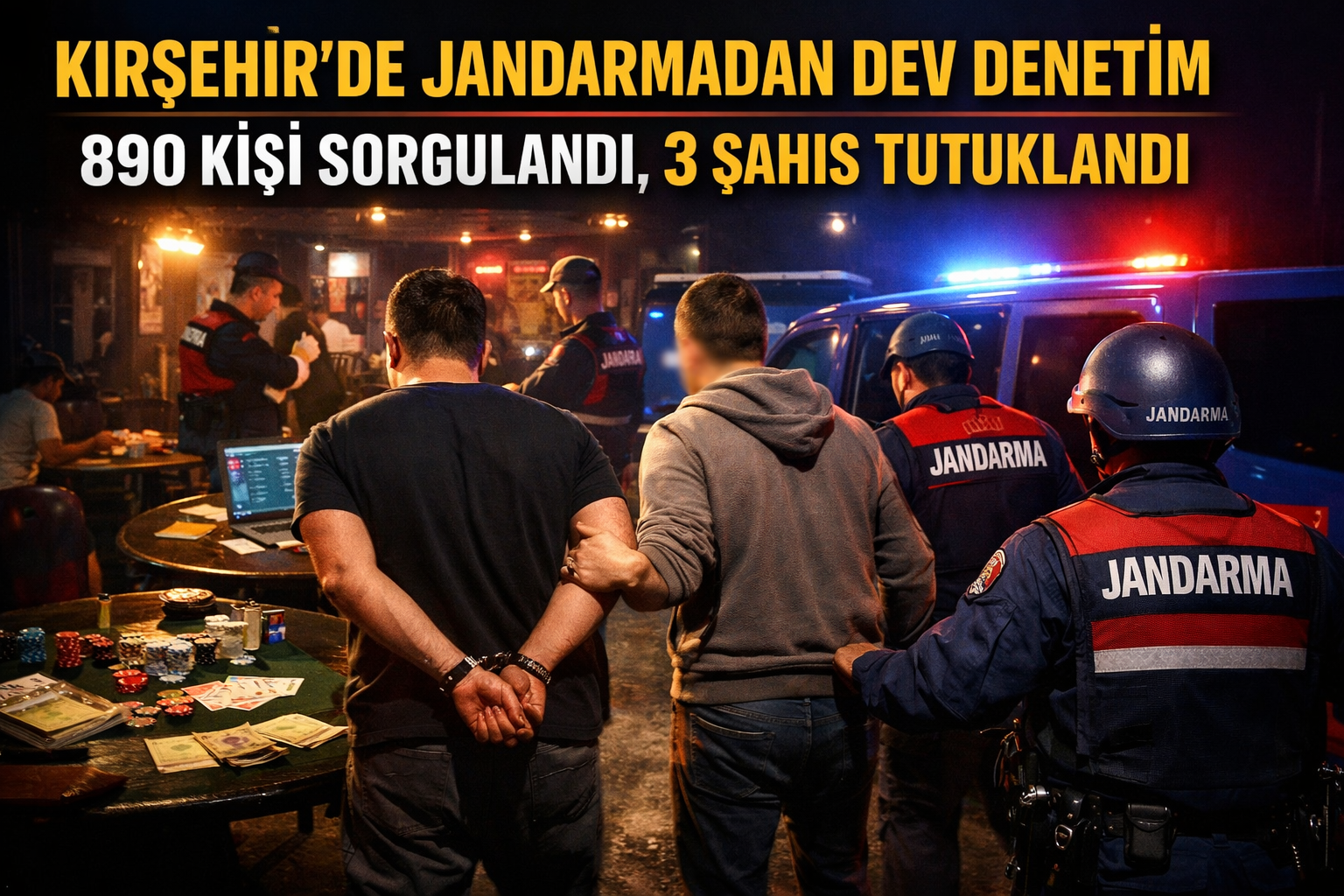 Kırşehir’de 890 Kişi Sorgulandı, 3 Şahıs Tutuklandı
