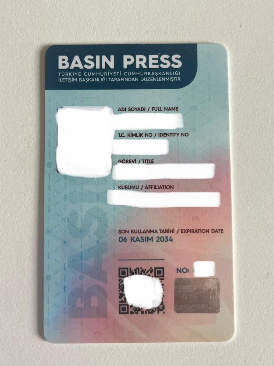 Basın Kartı Artık Resmi Kimlik