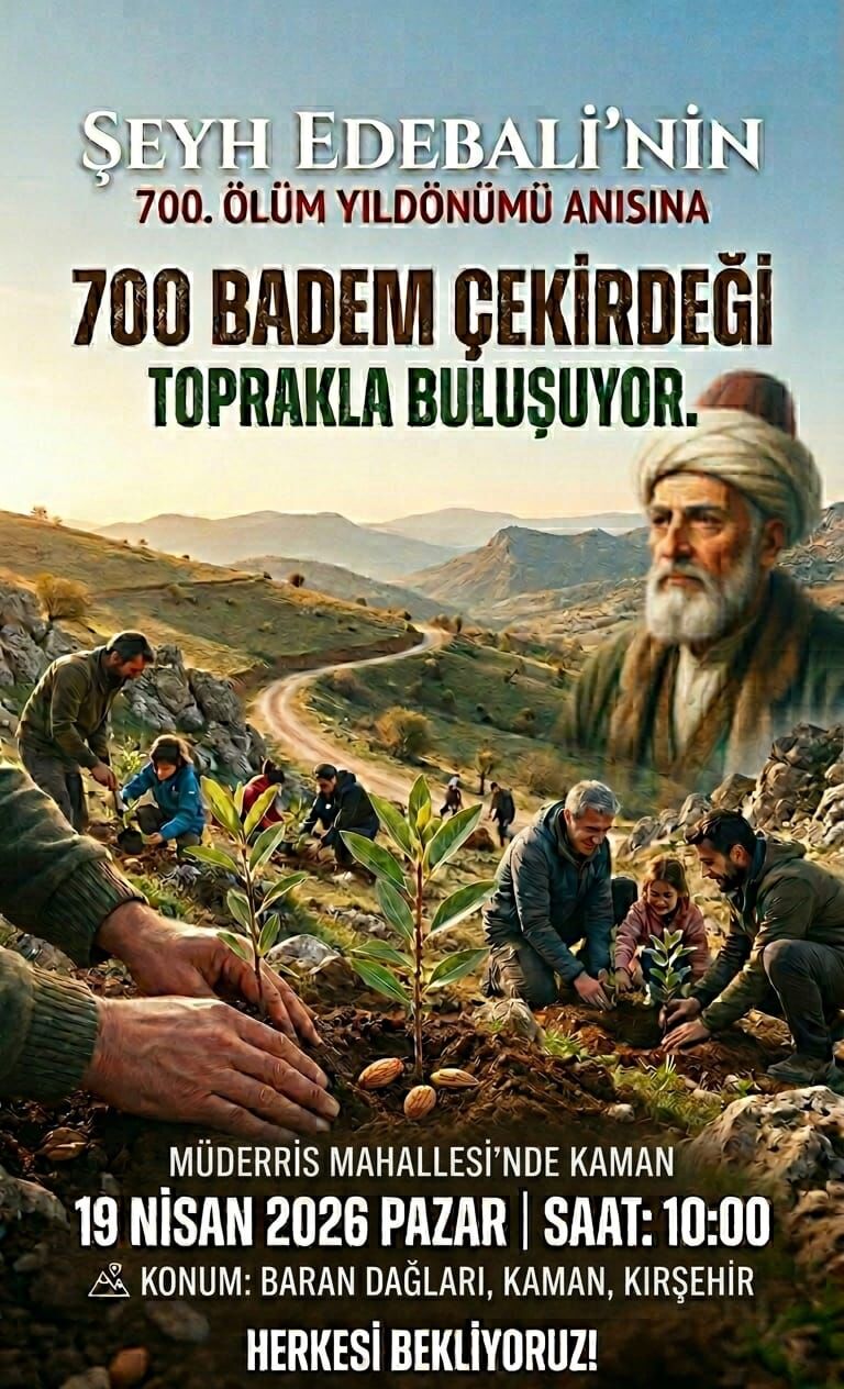 Kaman’da 700 Badem Çekirdeği Toprakla Buluşuyor