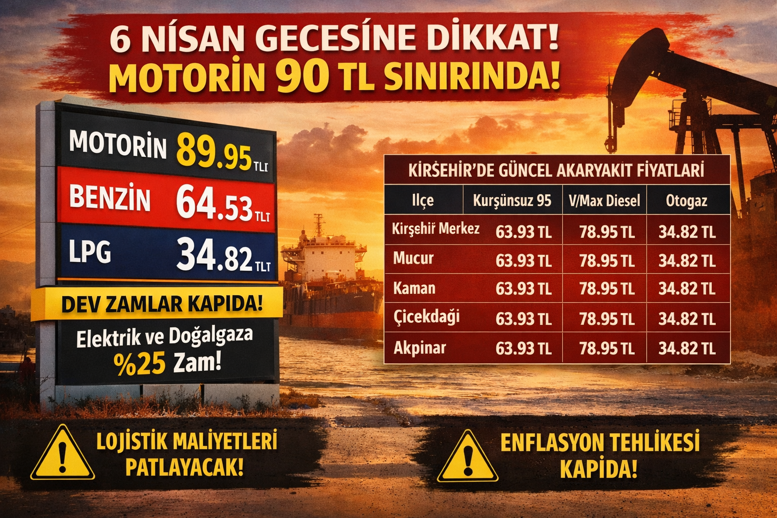 Kırşehir Akaryakıt Fiyatları Ve Uyarılar