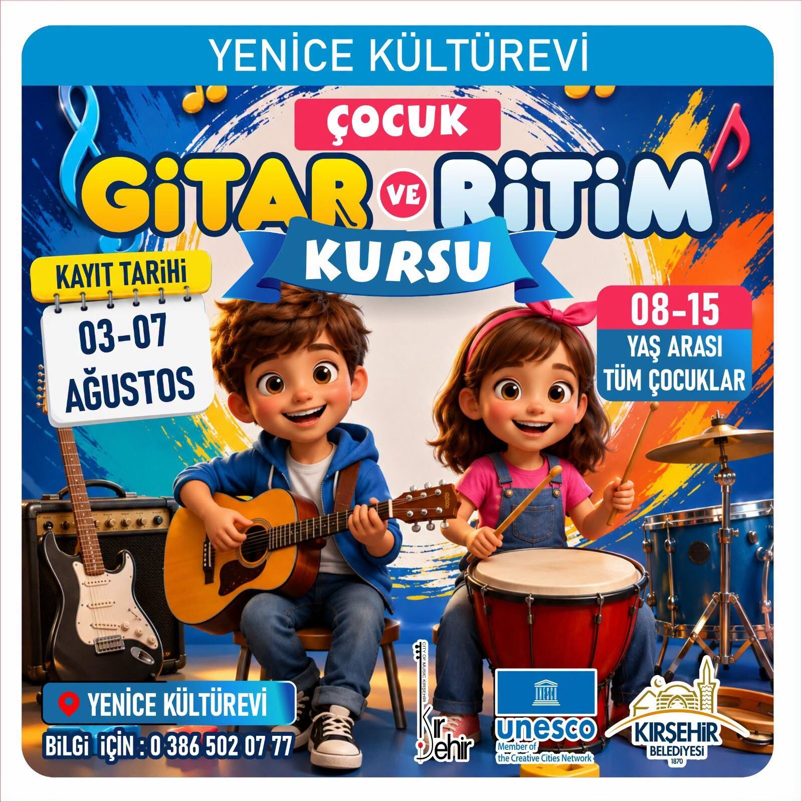 Kırşehir’de Çocuklar Gitar Ve Ritim Eğitimiyle Buluşacak (2)