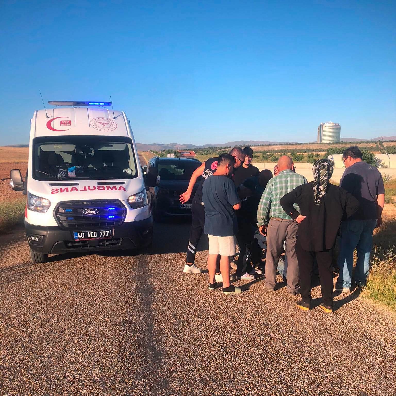 Kırşehir’de İnşaat İşçisi Motosikletiyle Kaza Yaptı 5