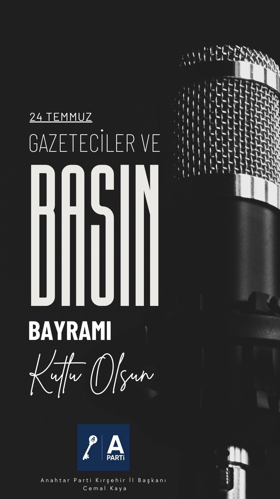 Siyah Ve Beyaz Çarpıcı Gazeteciler Ve Basın Bayramı Instagram Hikayesi