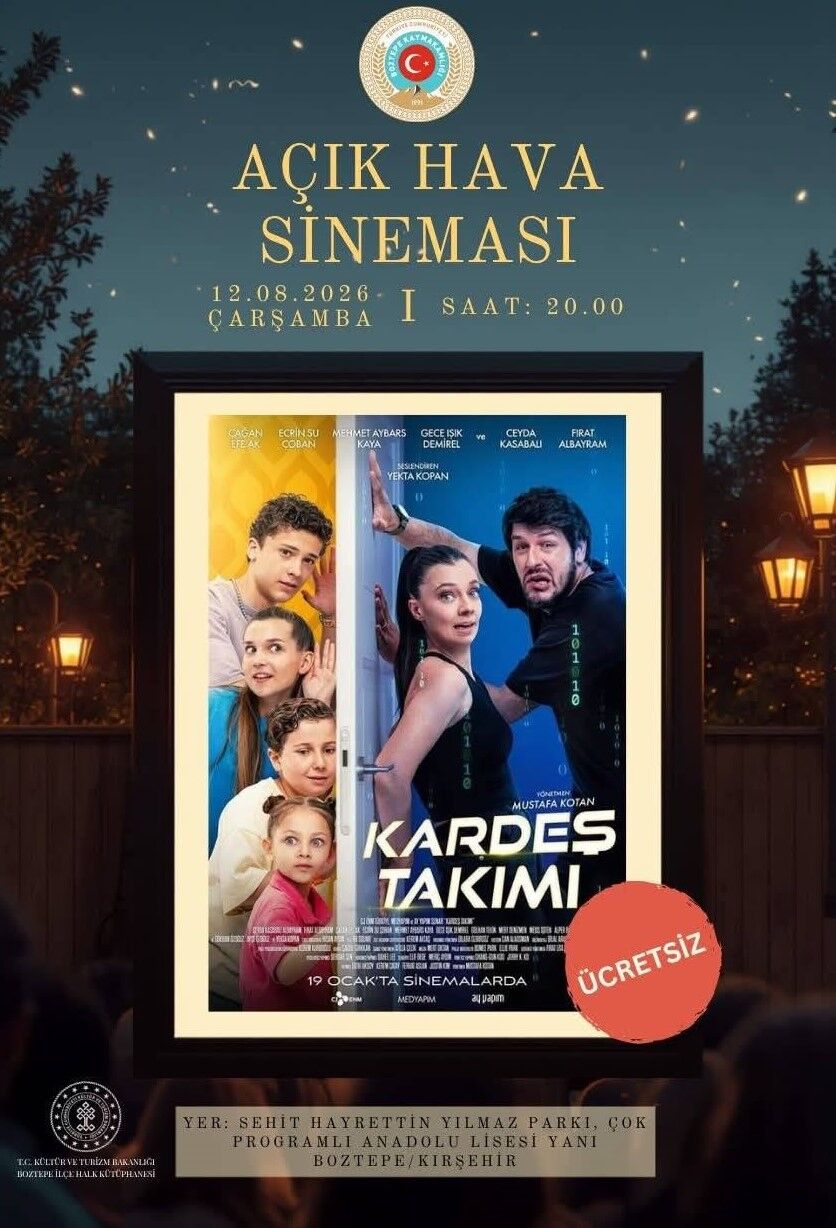 Boztepe’de Yıldızlar Altında Sinema Keyfi