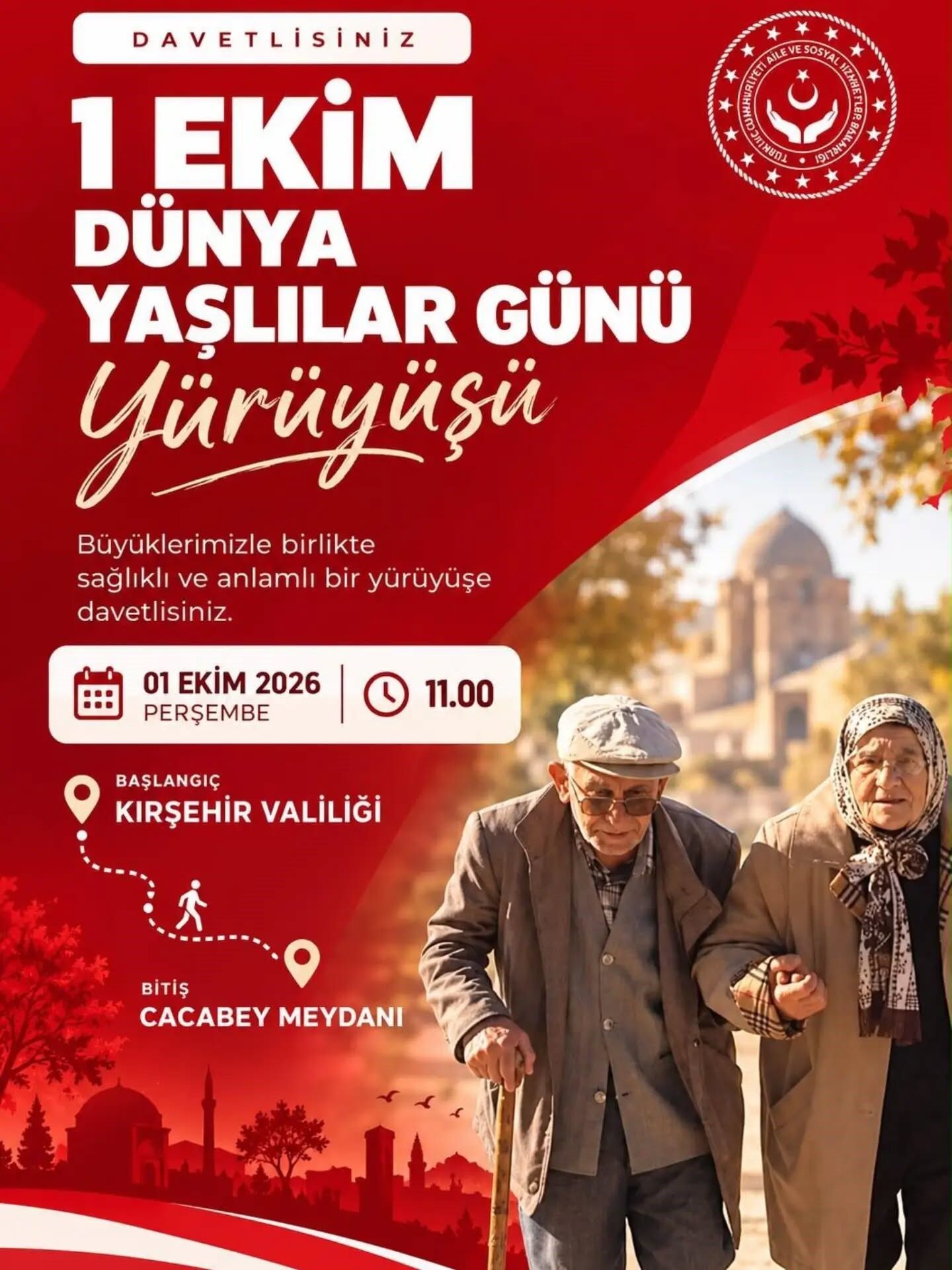 Kırşehir’de “Büyüklerimizle Birlikte, Sağlıklı Yarınlara” Yürüyüşü Düzenleniyor-1