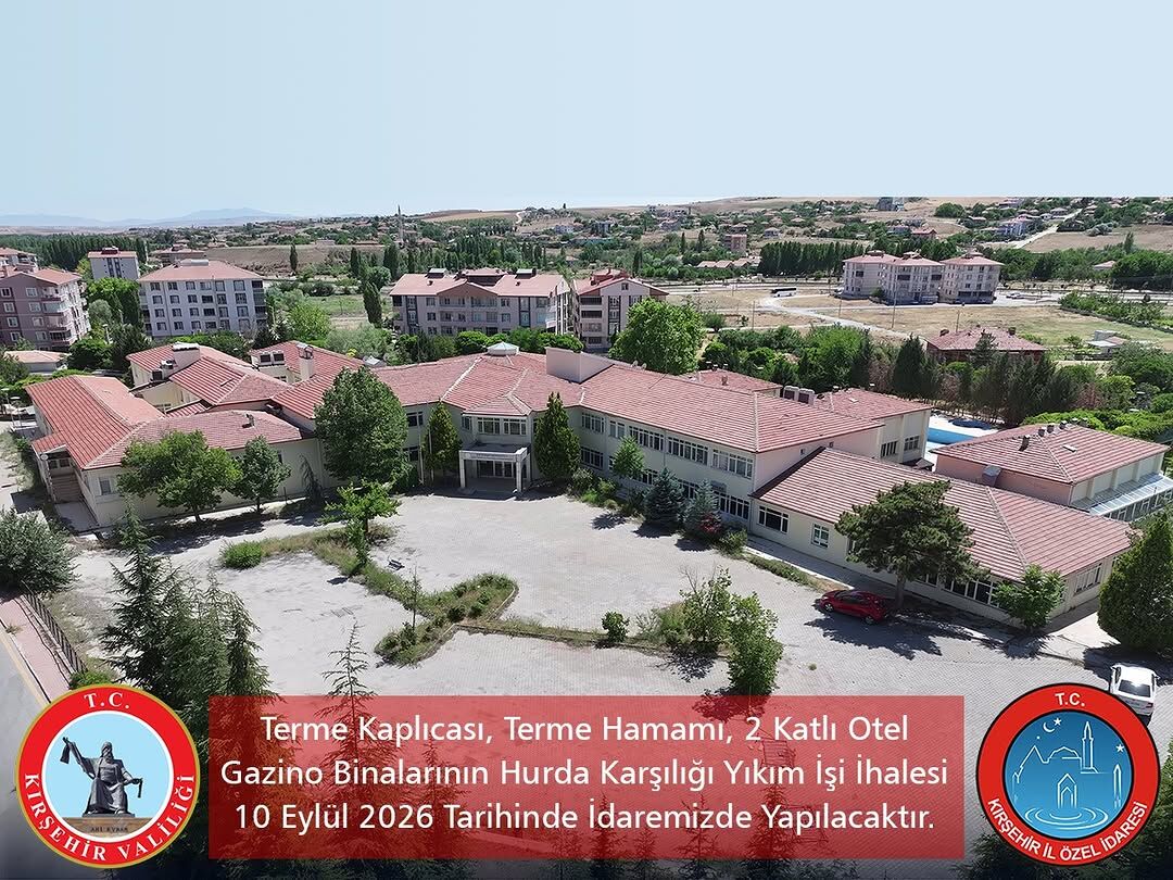 Terme Kaplıcası, Terme Hamamı, 2 Katlı Otel Gazino Binalarının Hurda Karşılığı Yıkım İşi İhalesi