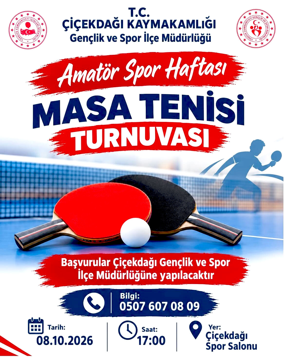 Çiçekdağı’nda Raketler Amatör Spor Için Yarışacak (1)
