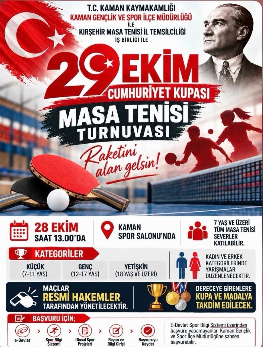 Kaman’da Raketler Cumhuriyet Kupası Için Yarışacak